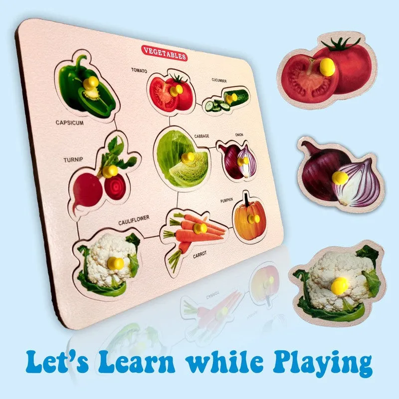 3 in 1 Wooden Wild Animal,Vegitable & Body Parts Puzzles for Kids