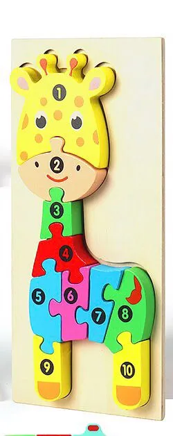 3D animal Wooden Puzzle Board - (MJ8)