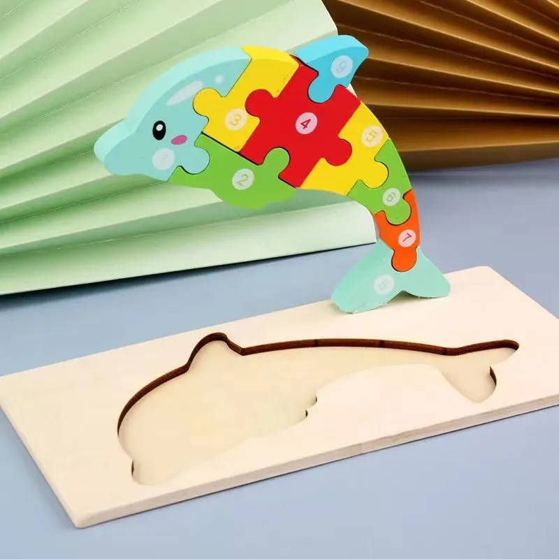 3D animal Wooden Puzzle Board - (MJ8)