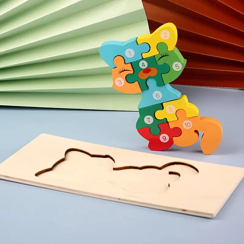 3D animal Wooden Puzzle Board - (MJ8)