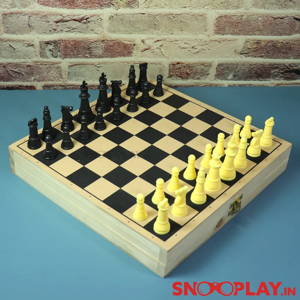 7 in 1 Wooden Board Games (Foldable Board with Storage)