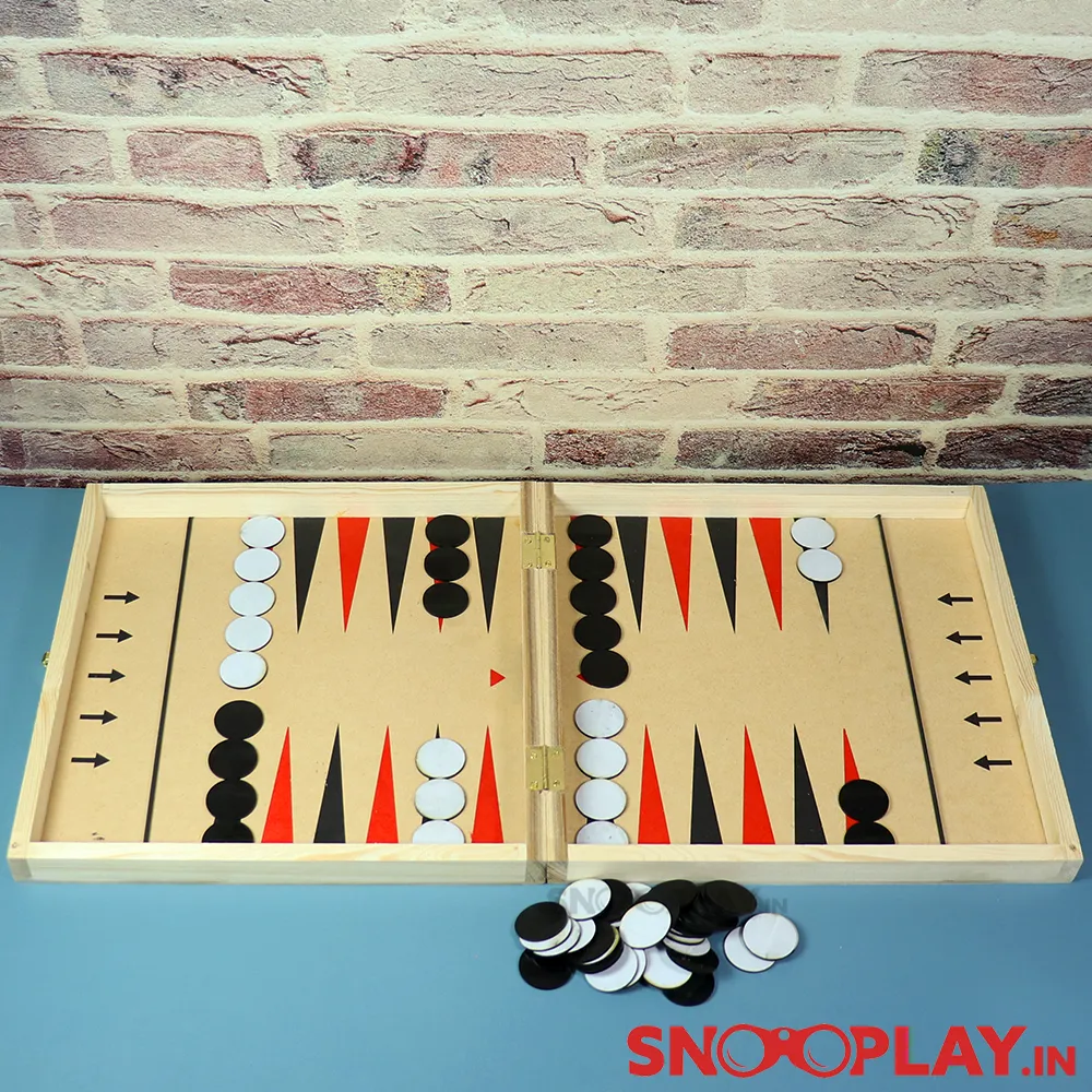 7 in 1 Wooden Board Games (Foldable Board with Storage)