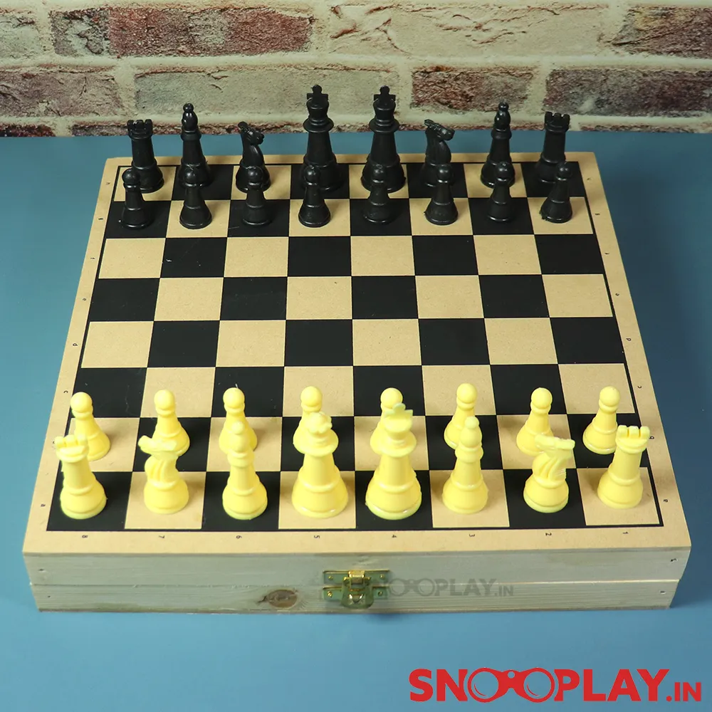 7 in 1 Wooden Board Games (Foldable Board with Storage)