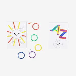 Activity sheets. Fill shapes with tape