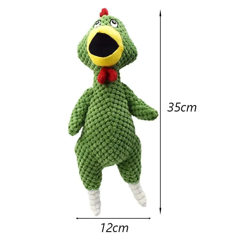 Adorable Plush Dinosaur Squeaky Dog Toy