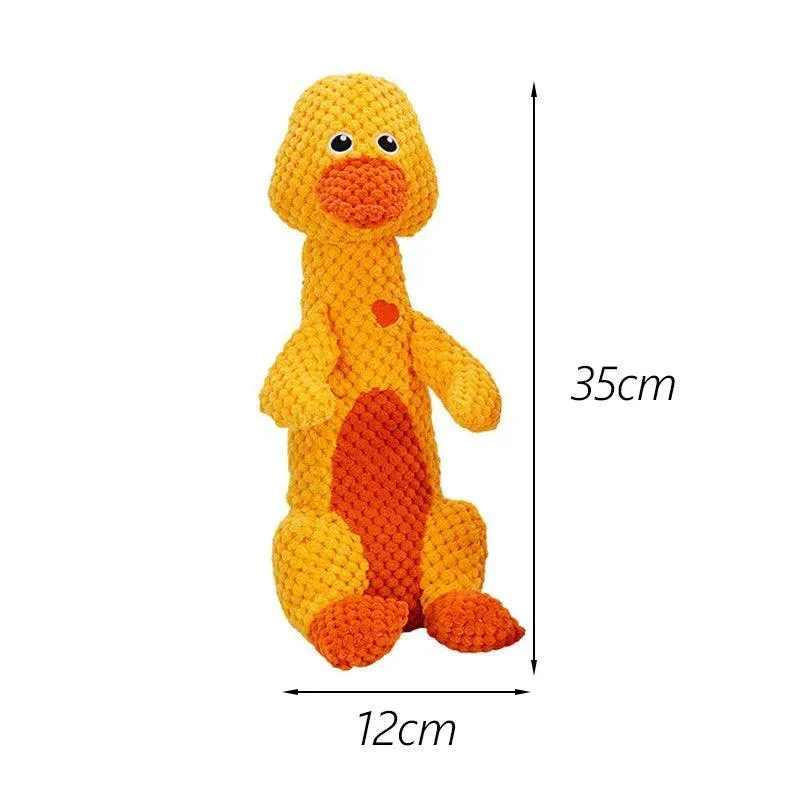 Adorable Plush Dinosaur Squeaky Dog Toy