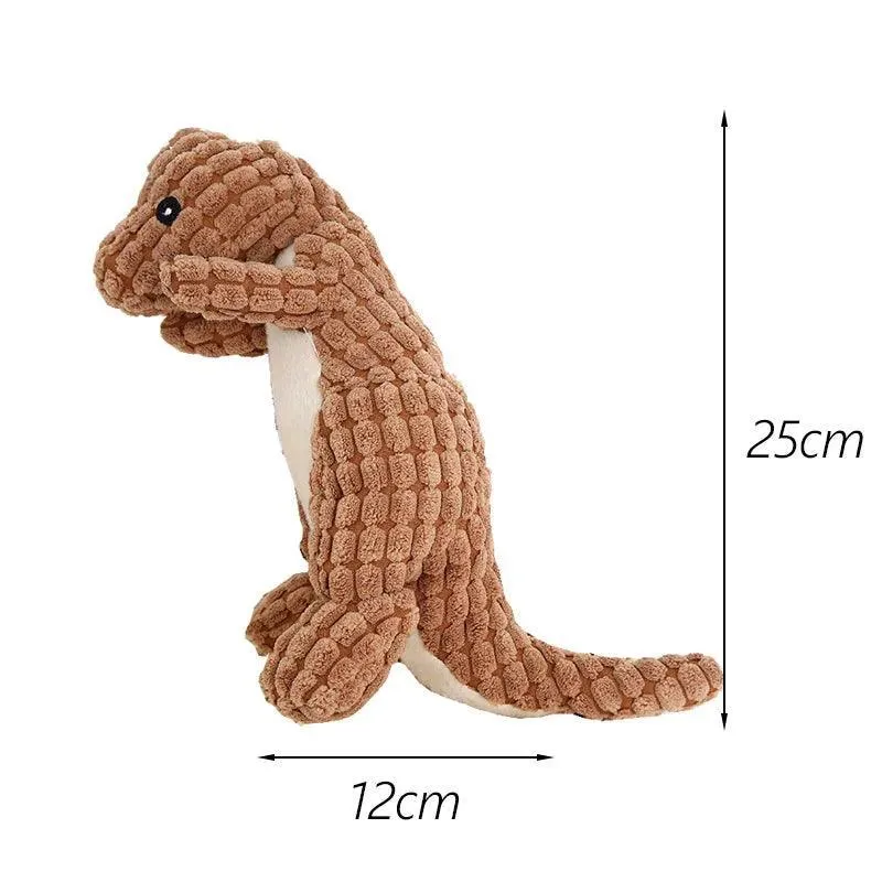 Adorable Plush Dinosaur Squeaky Dog Toy
