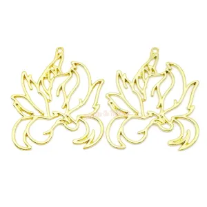 Anime Nine Tail Fox Open Backed Bezel Charm (3 pieces)