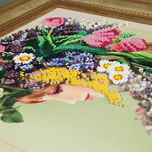 Beadwork kit B-641 "Spring", Bead Embroidery, Needlepoint, Handcraft kit, DIY Beaded Painting 3D, Tapestry Beaded Cross Stitch kit, Beadwork