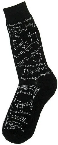 Black and White Math Genius Socks (Men's)