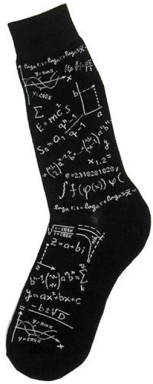 Black and White Math Genius Socks (Men's)