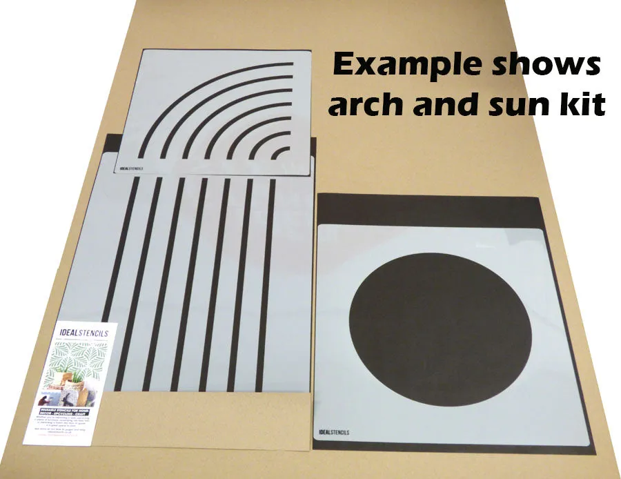 Boho Line Arch & Sun Stencil Kit