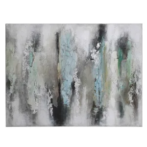 Celadon Abstract Textural Painting 120cm