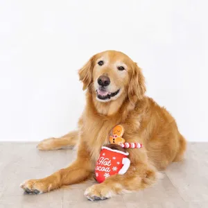 Christmas Hot Cocoa Warming Up Dog Plush Toy