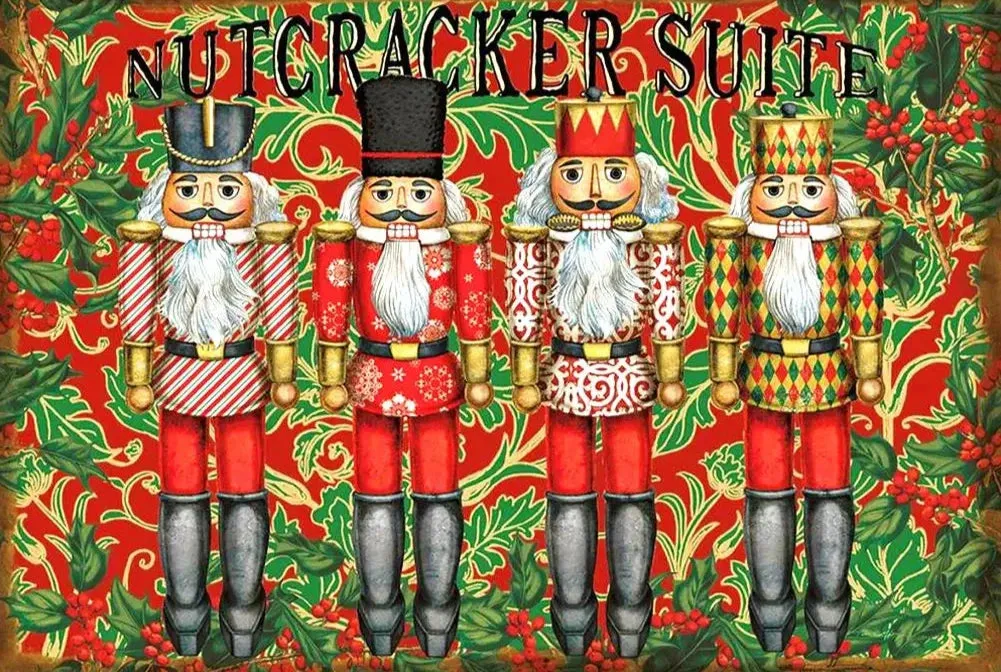 Christmas Mistletoe Nutcracker - Holiday Diamond Painting, Full Round/Square 5D Diamonds
