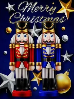 Christmas Tree Bulb Nutcracker - Holiday Diamond Painting, Full Round/Square 5D Diamonds