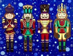 Christmas Winter Nutcracker - Holiday Diamond Painting, Full Round/Square 5D Diamonds