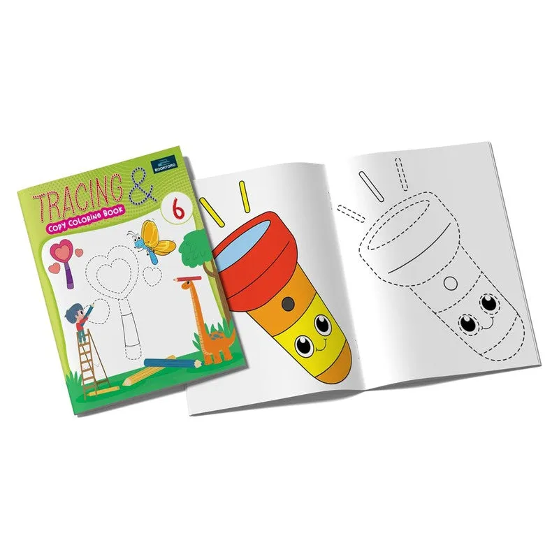 Copy Coloring Books For Kids - Set Of 6 Books - Tracing Copy Coloring Book, Halloween Jungle And Many More