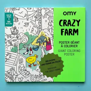 Crazy Farm Giant Coloring Poster