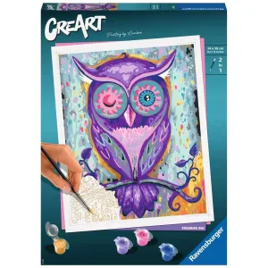 CreArt: Paint-By-Number Dreaming Owl 10x12