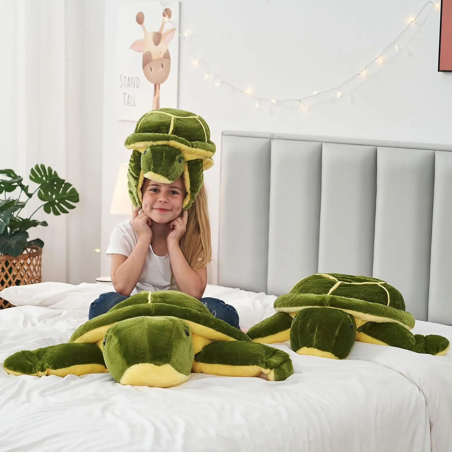 Cute Turtle Plush Toy, Green, 17/25/33 Inches