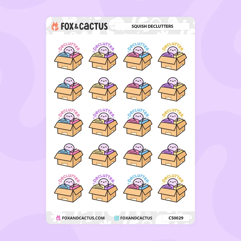Declutter Squish Stickers
