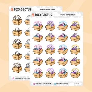 Declutter Squish Stickers
