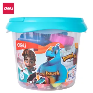 Deli Play Dough 24 colors, Net weight: 340g