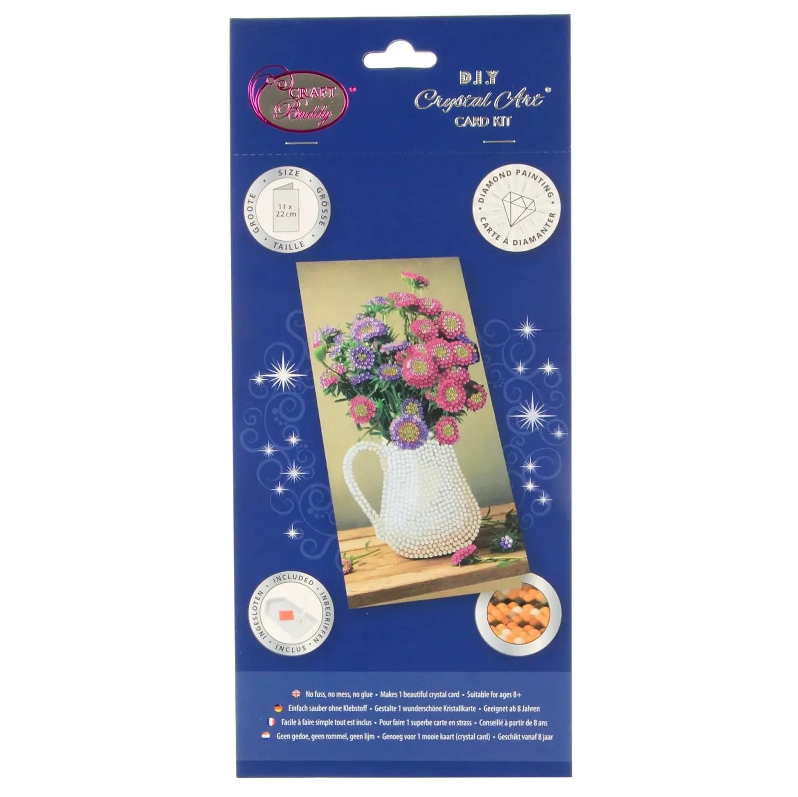 DIY Crystal Art Card Kit Diamond Painting Craft Project 22cm