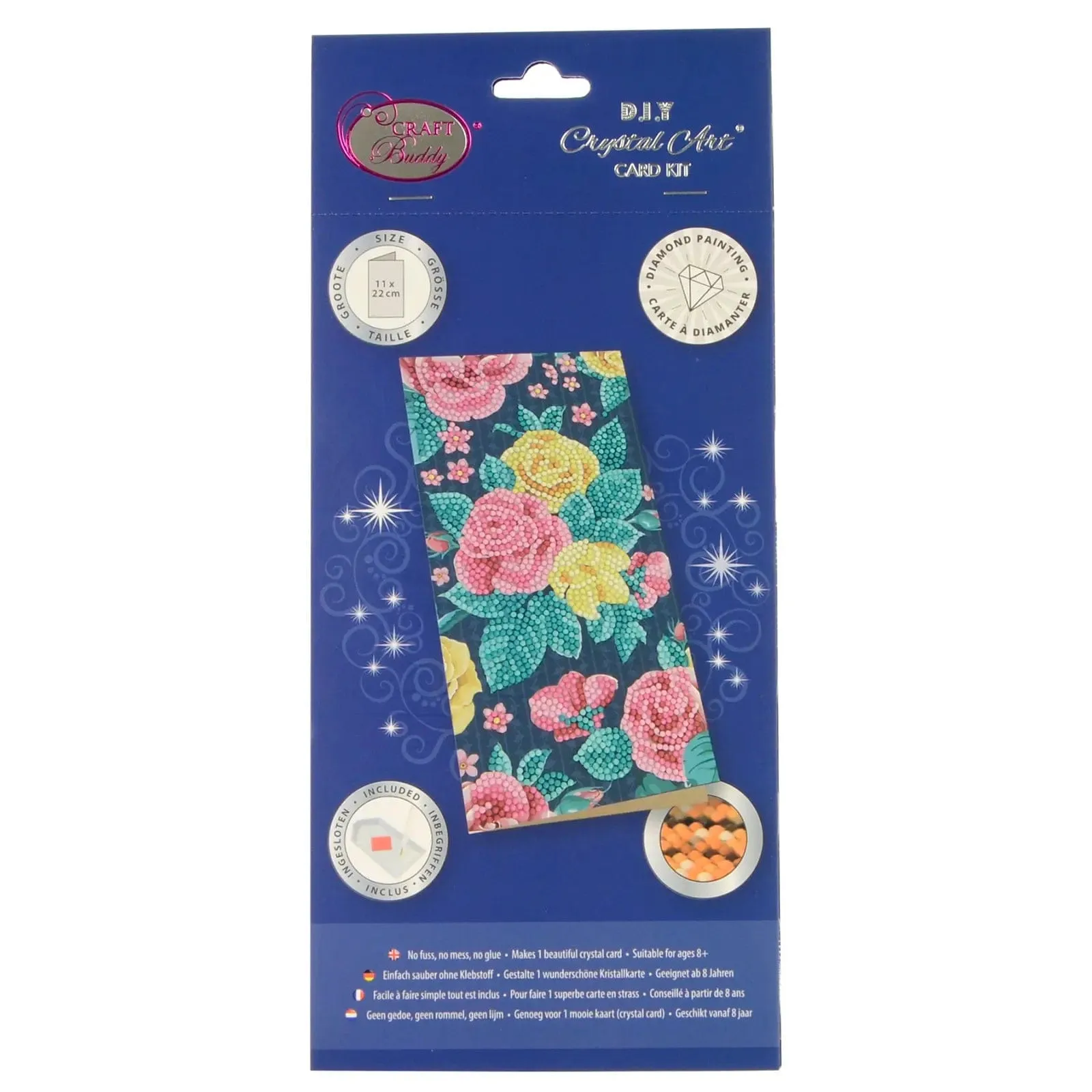 DIY Crystal Art Card Kit Diamond Painting Craft Project 22cm