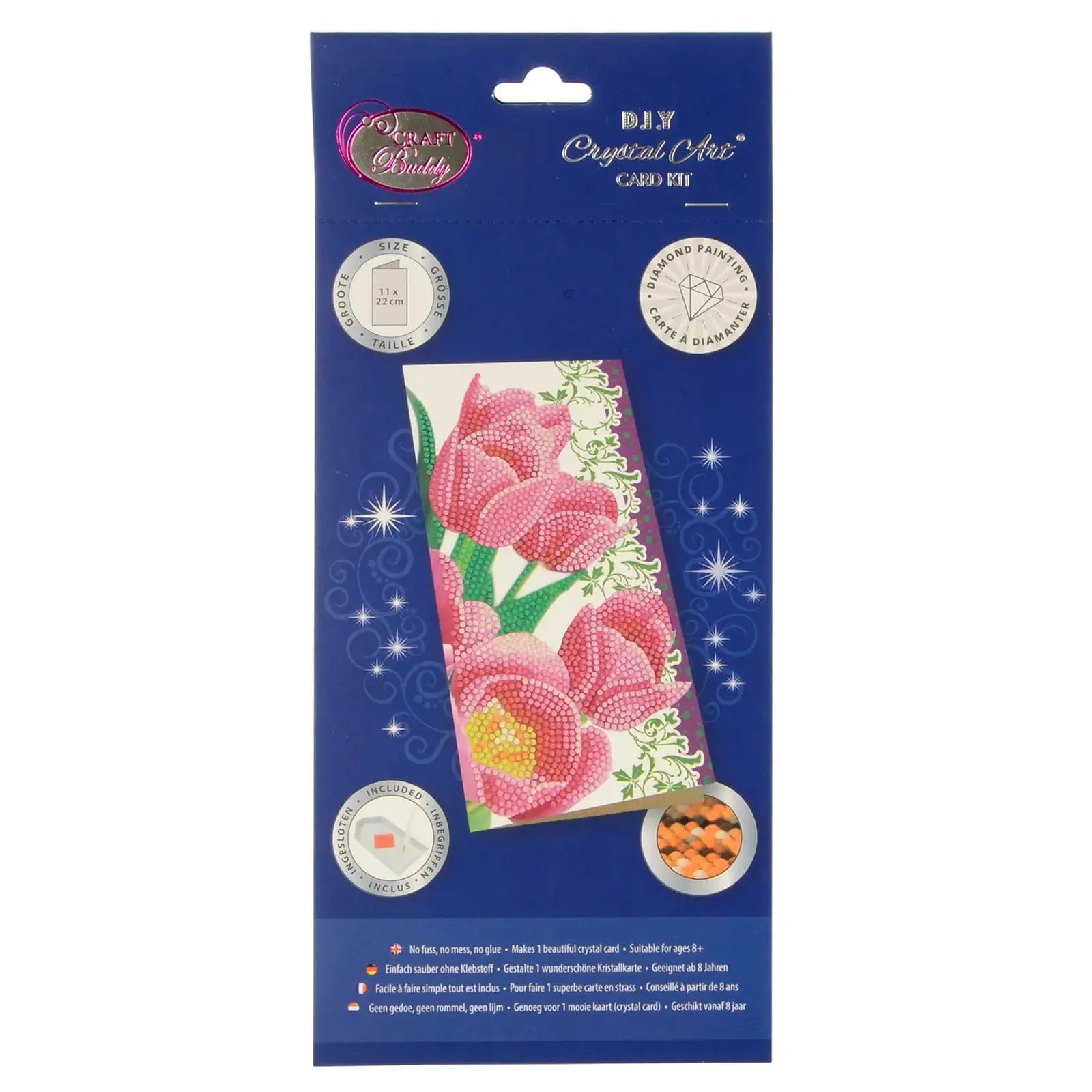 DIY Crystal Art Card Kit Diamond Painting Craft Project 22cm