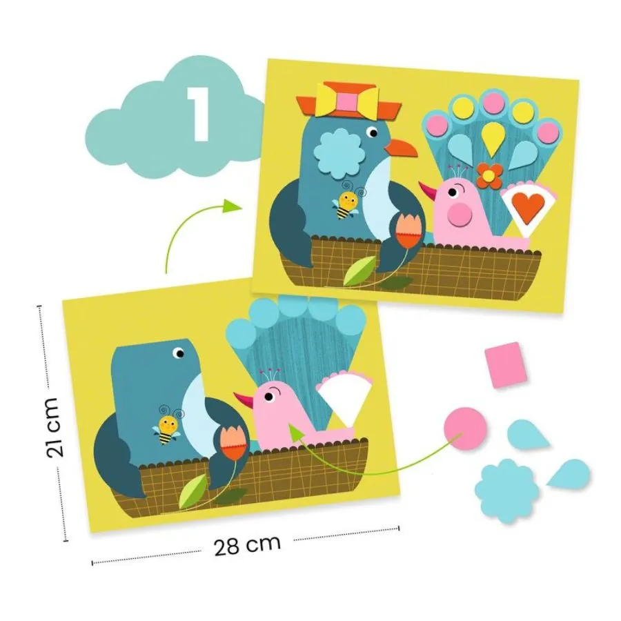 Djeco - The Cat and His Friends Multi Craft Kit