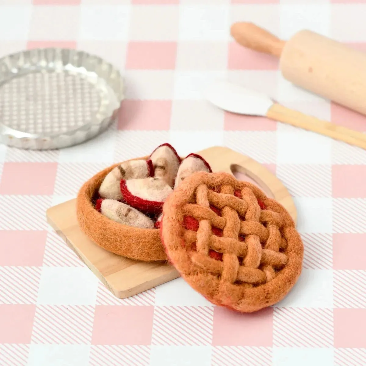 Felt Apple Pie Play Food Set