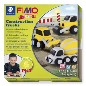 Fimo Kids Modelling Clay Form & Play Trucks 4x42g