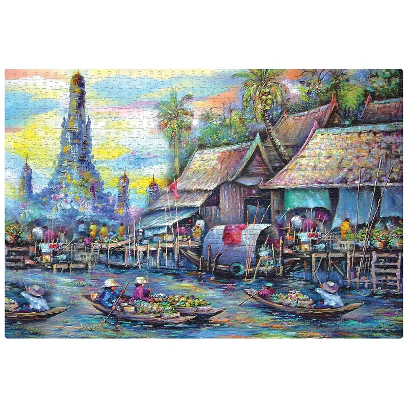 Floating Market 1000 Piece Jigsaw Puzzle