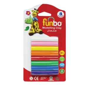 Funbo Colour Modelling Clay 100g 8 Colors Set