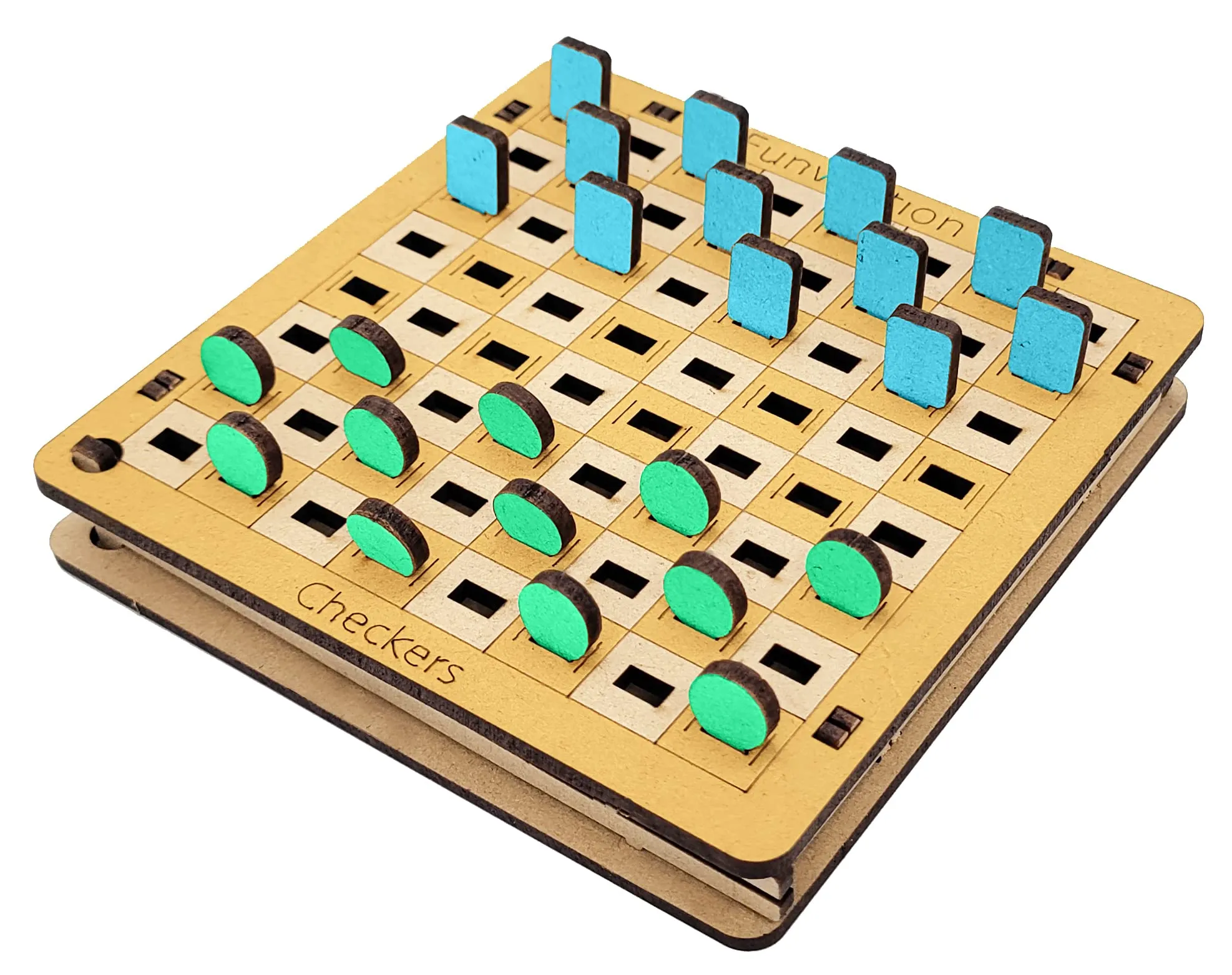 Funvention- for Little Scientist in Every Kid Combo Of 4 Diy Pocket Travel Games (Tic Tac Toe,Chess,Checkers,Millboard) For Kids 4 Years,Fun Learning Educational Family Board Game,Best Birthday Gifts