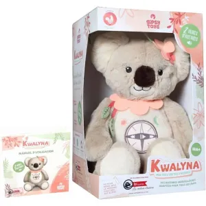 Gipsy Toys - KWALYNA - Koala conteur d’Histoires - Peluche Qui Parle Interactive -Version française - 2h de Contes Merveilleux gris - Gipsy Toys