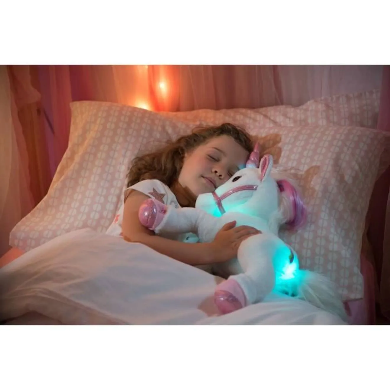 Gipsy Toys - Lica Bella Féerique Et Lumineuse - Peluche Licorne Interactive - 35 cm - Blanc - Rose rose - Gipsy Toys