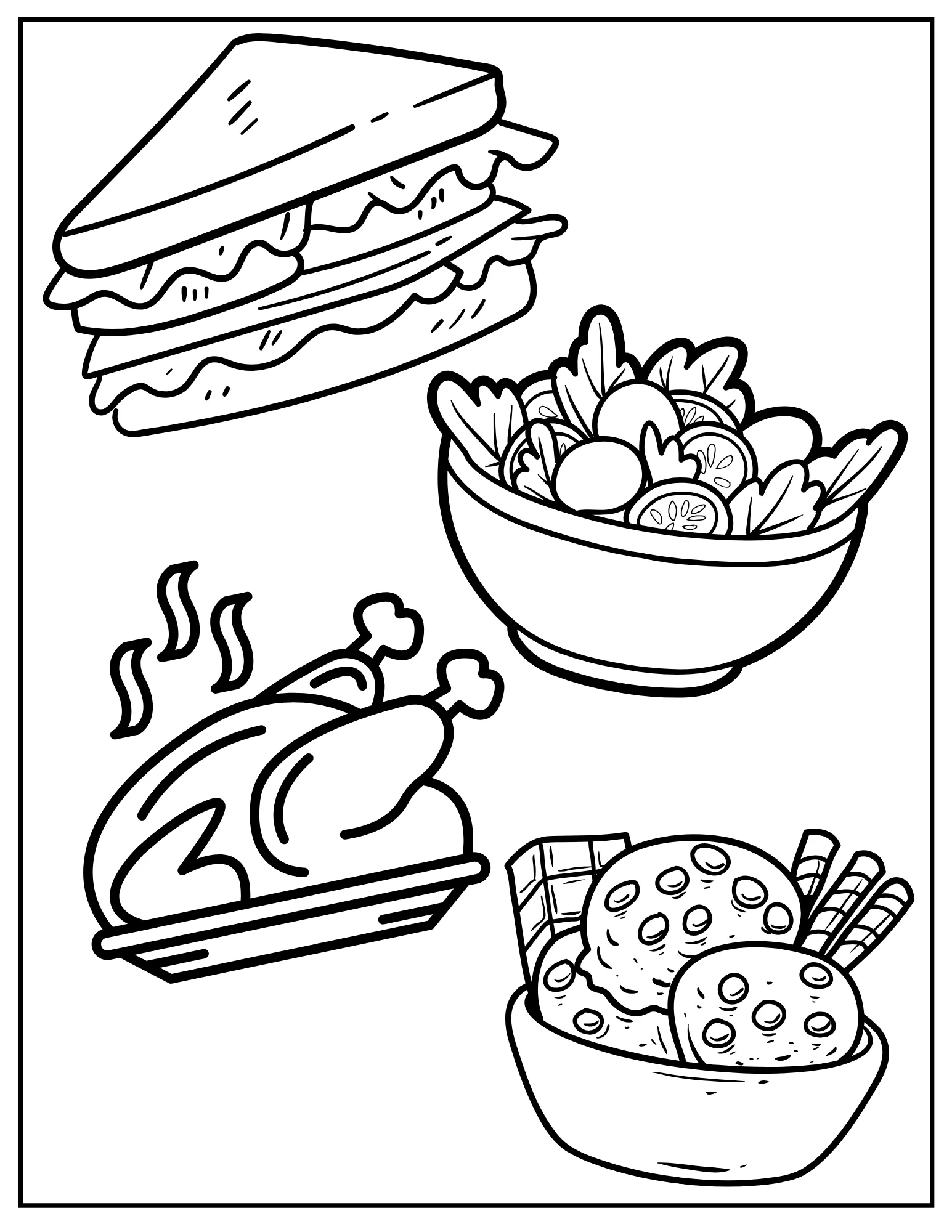 Gobble Till You Wobble: Thanksgiving Feast Coloring Adventure (PDF)