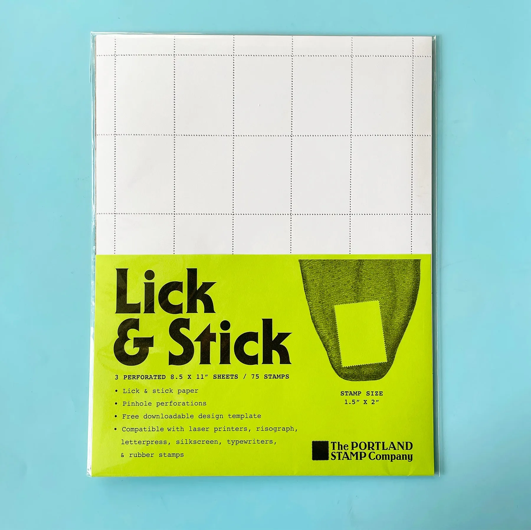 Lick & Stick Stamp Sheet