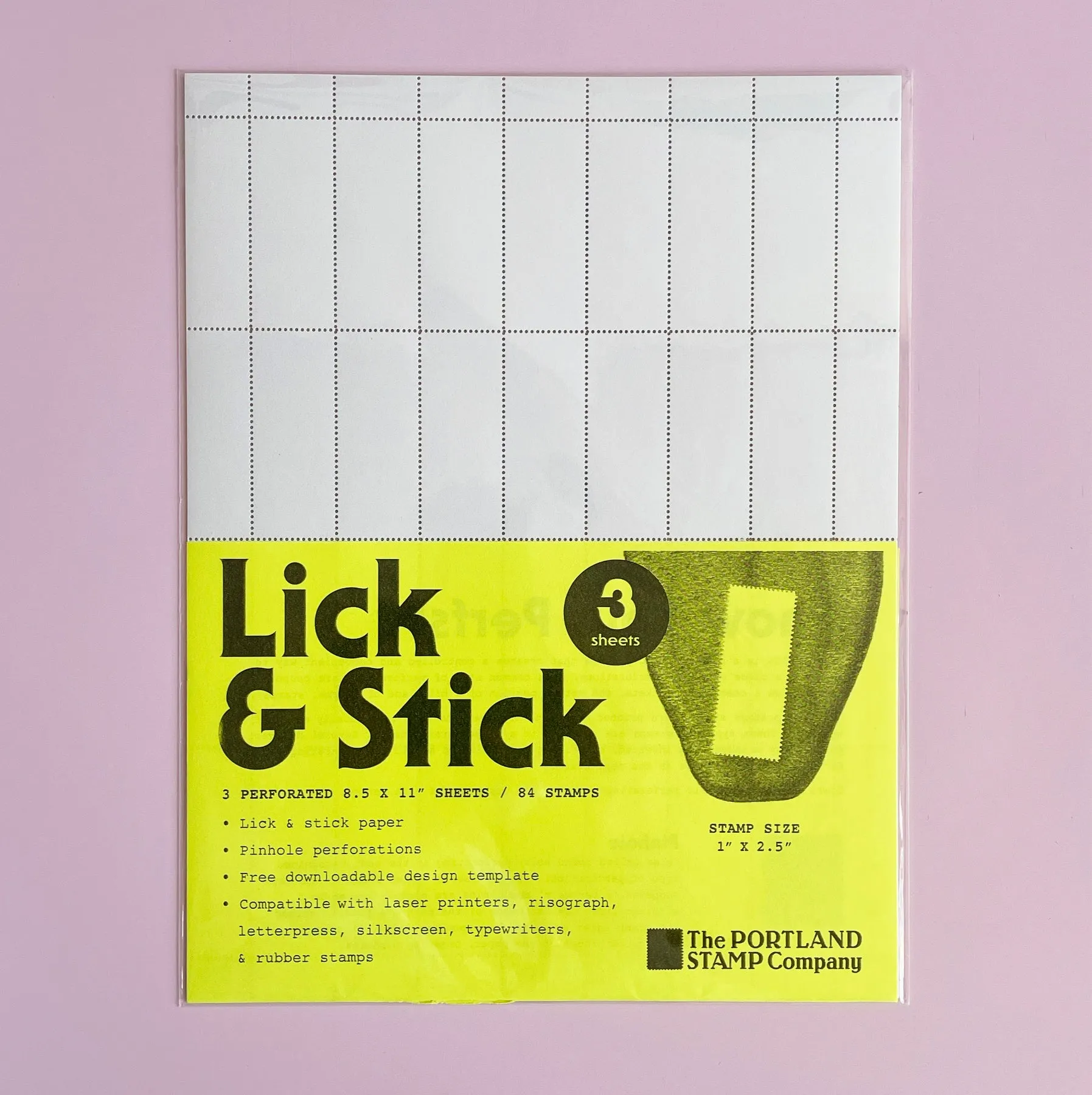 Lick & Stick Stamp Sheet