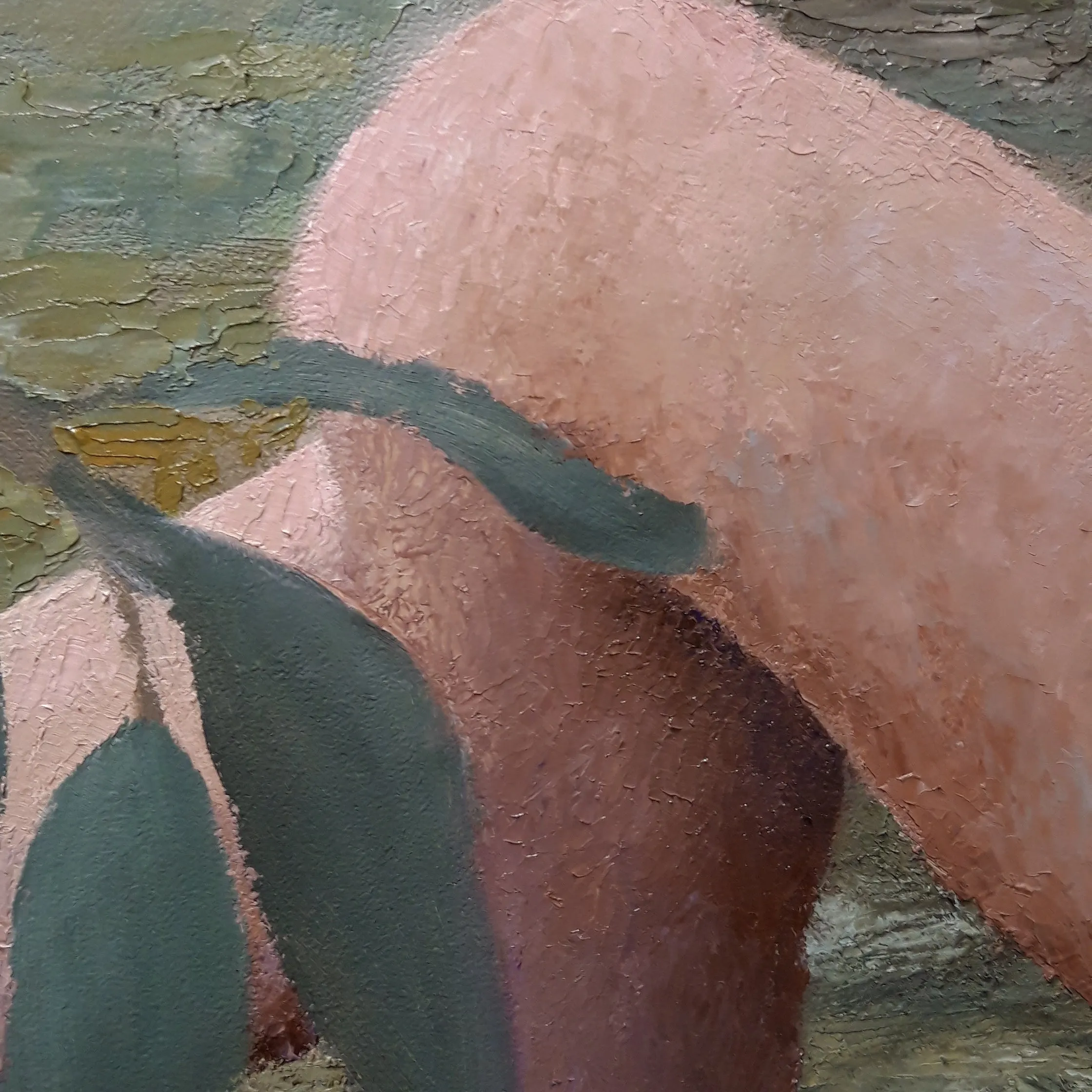 Lollipop Painting of Boy Child Innocence Looking Into River Natural In Nature