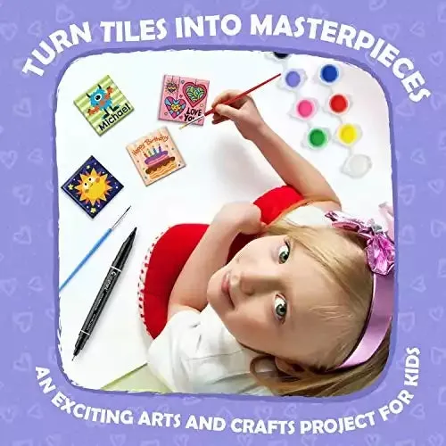 Magnetic Tile Art Painting Kit - 10 Tiles