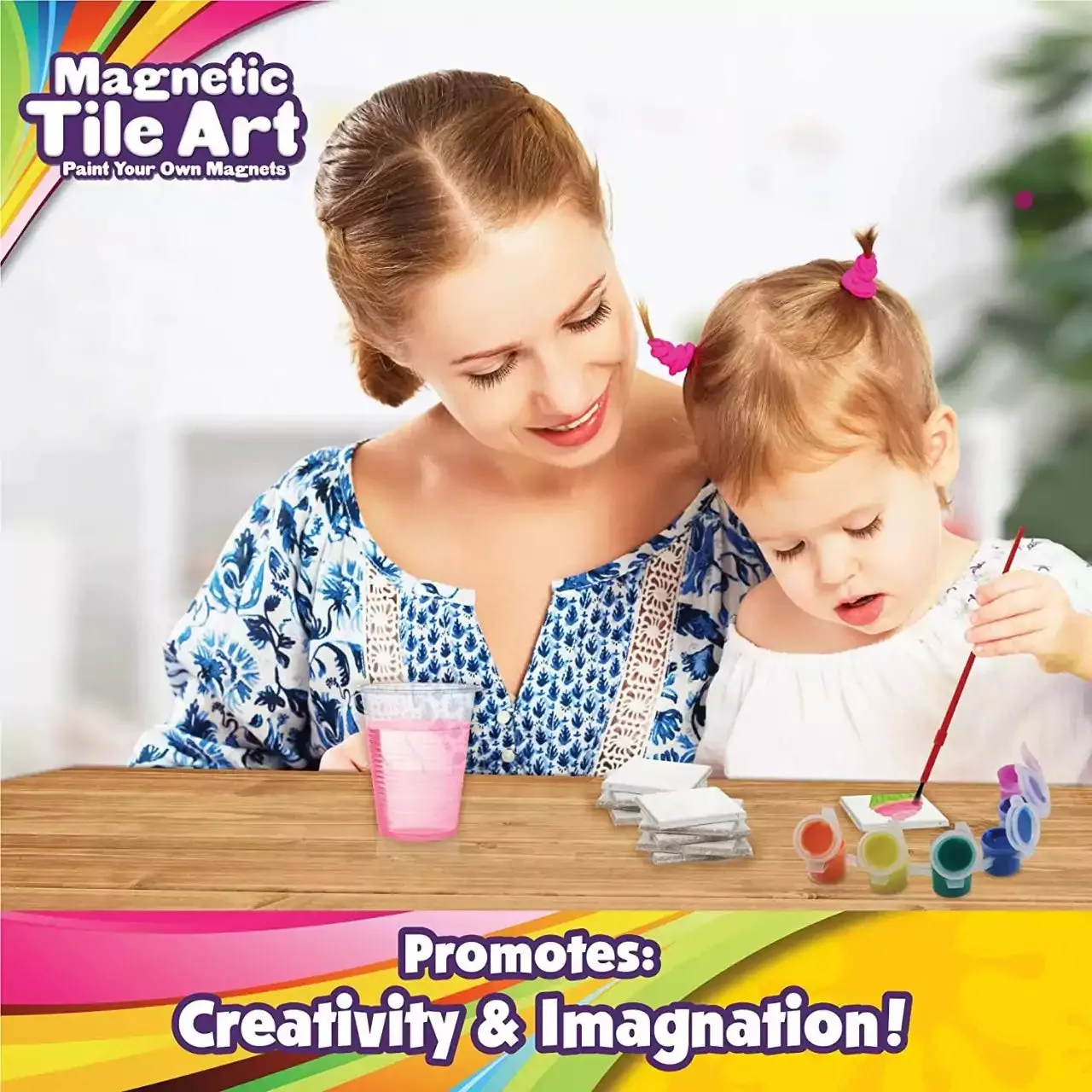 Magnetic Tile Art Painting Kit - 10 Tiles