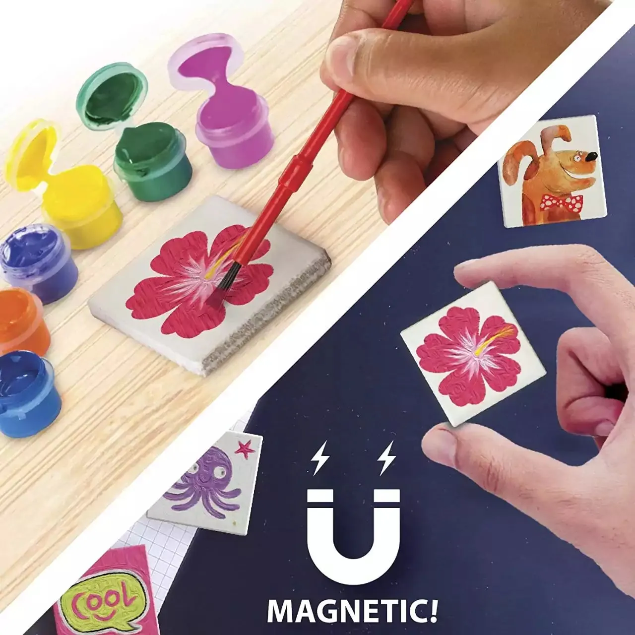 Magnetic Tile Art Painting Kit - 10 Tiles