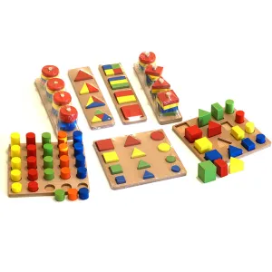 Montessori Teaching Tool Pegged Puzzle Super Set - Best montessori toys