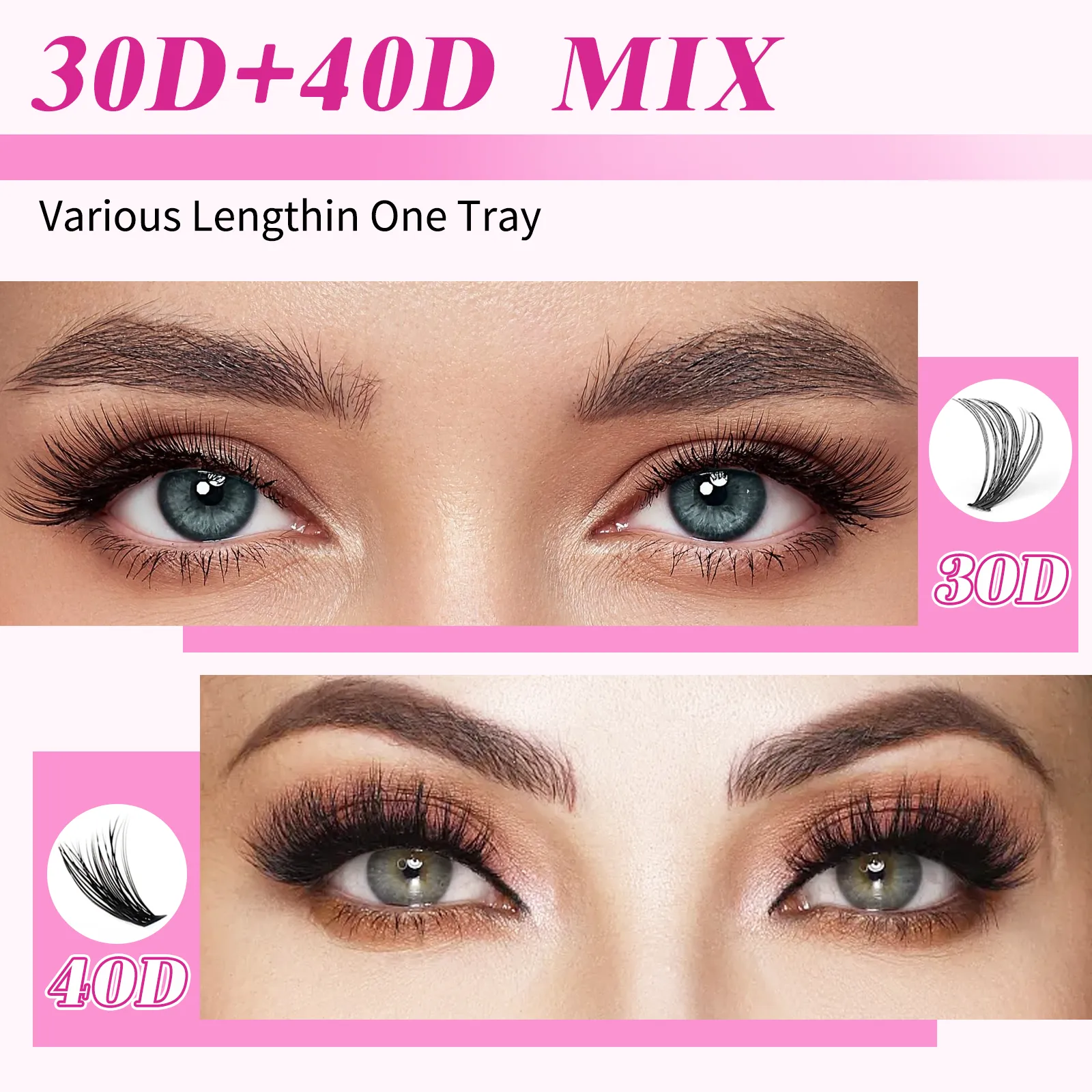 O.FAIRY Lash Clusters 280pcs Individual Lashes DIY Lash Extension