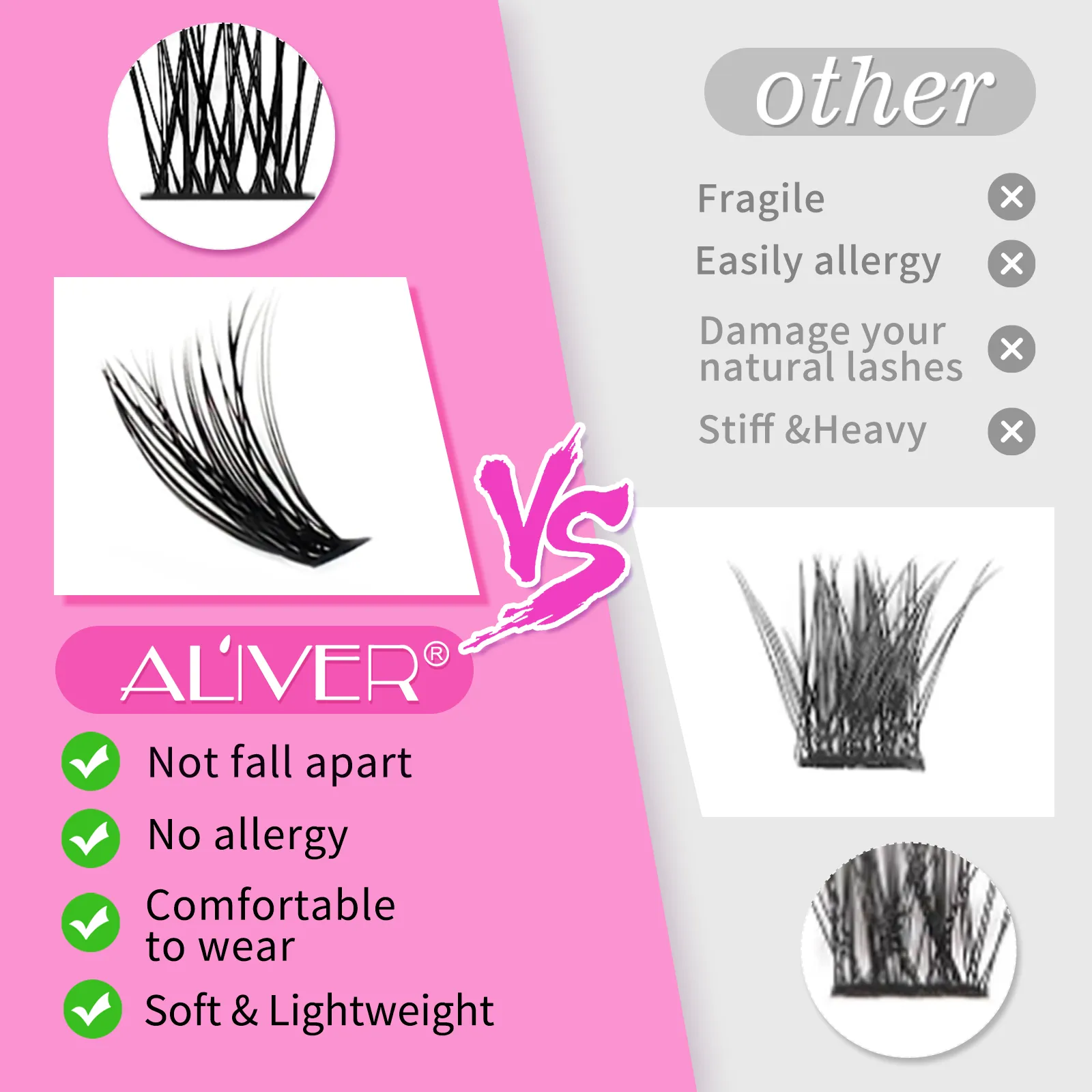 O.FAIRY Lash Clusters 280pcs Individual Lashes DIY Lash Extension