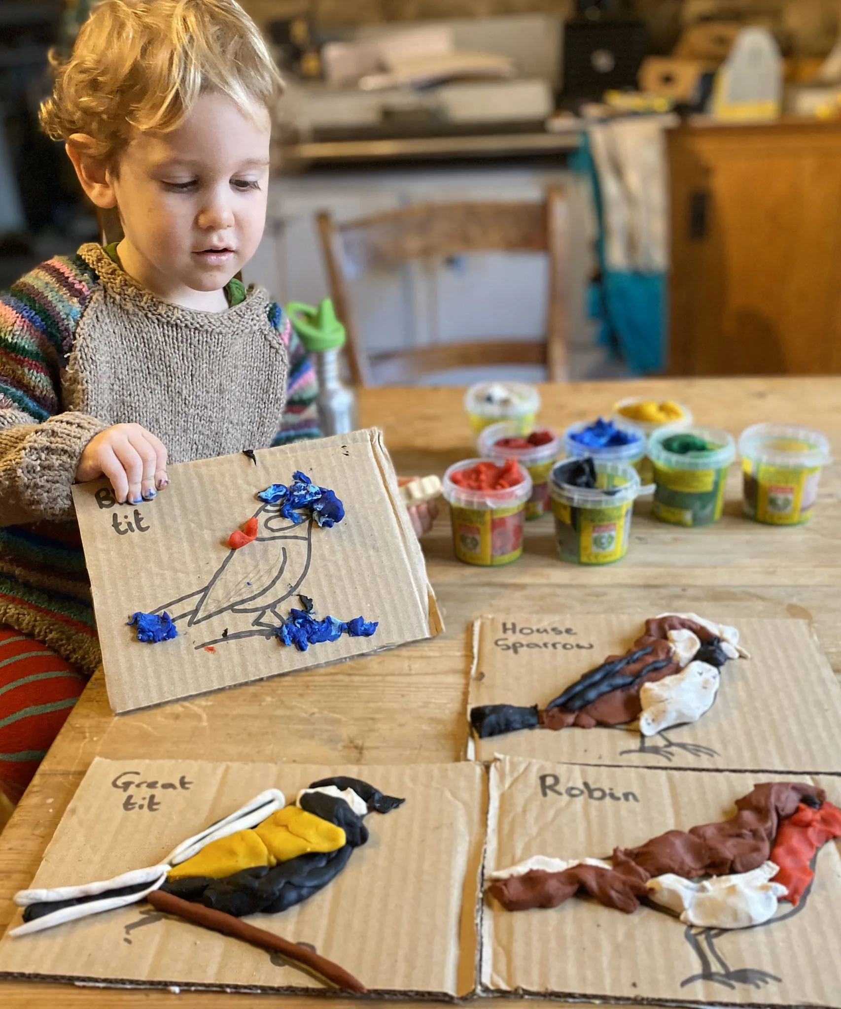 Eco-Friendly OkoNorm Natural Play Dough - Set of 4 Earth Tone Colors